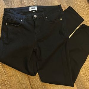 NWT Paige Size 28 Verdugo Ankle Jeans Black Overdye MSRP $169